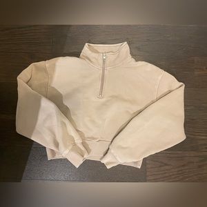 Tna cozy fleece 1/4 zip crop